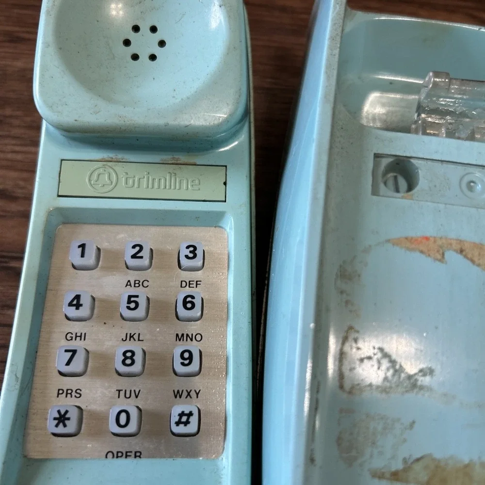 Vintage Bell‎ Western Electric Trimline Push Button Phone Shades Of Blue Read